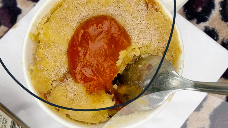 Recipe: A Jam doughnut in a mug… A Mugnut!